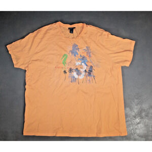 Polo Ralph Lauren T-Shirt Seahorse Print Orange Vintage Mens 2XL